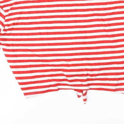 Womens UK Size XS Divided Red Basic T-Shirt
