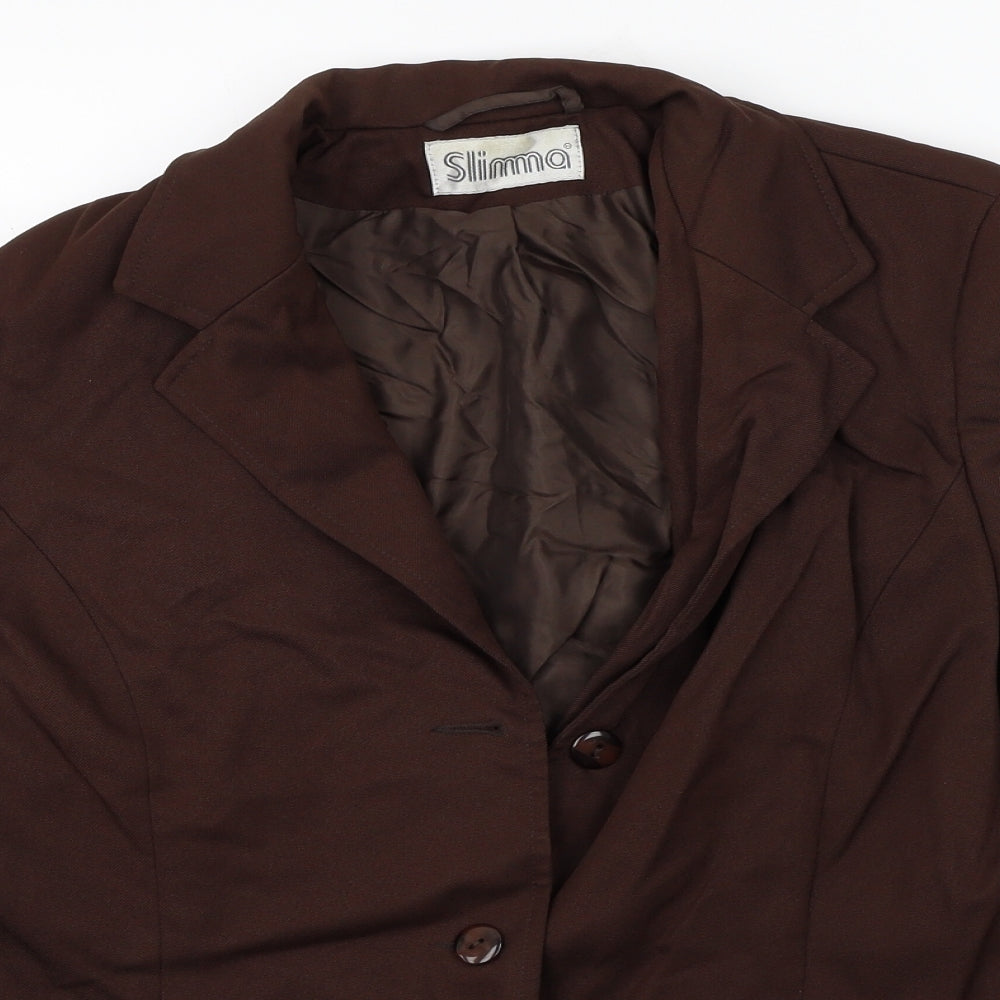 Womens UK Size 16 Slimma Regular Brown Suit Jacket