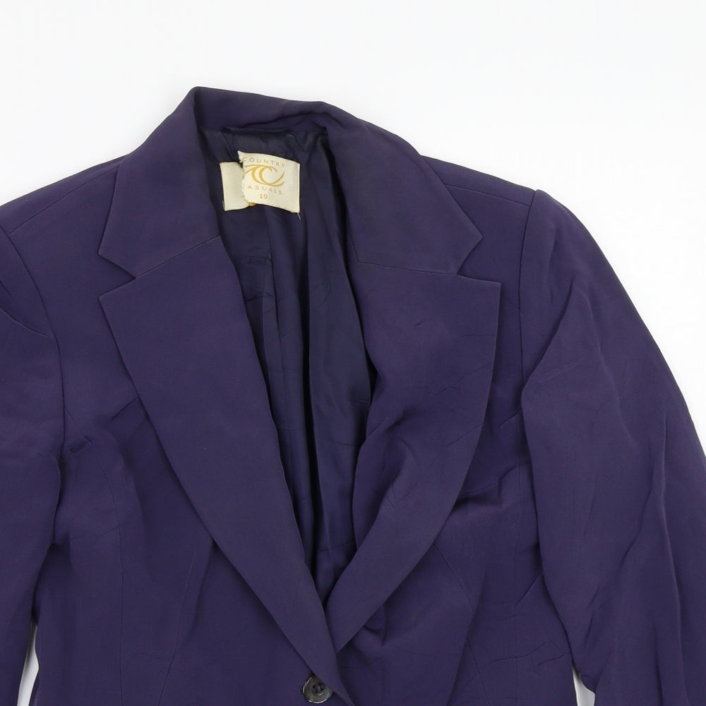 Womens UK Size 10 Country Casuals Purple Jacket