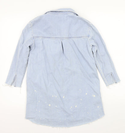 Zara Girls Blue   Basic Button-Up Size 9-10 Years
