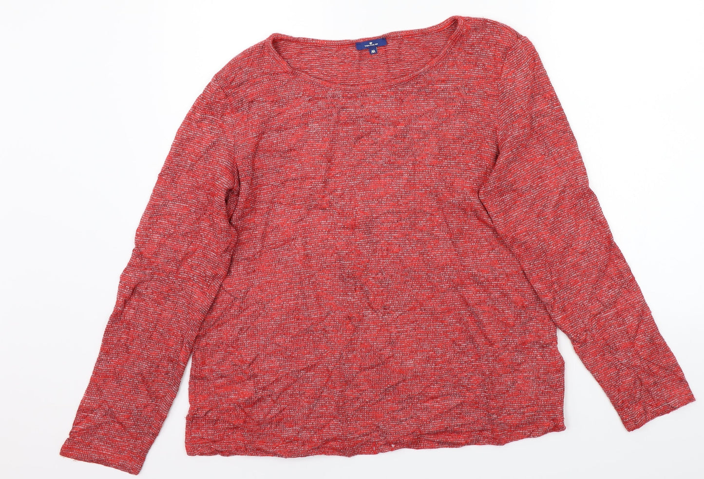 Womens UK Size M TOM TAILOR Red Basic T-Shirt