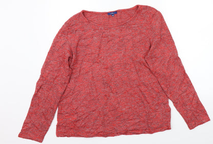 Womens UK Size M TOM TAILOR Red Basic T-Shirt