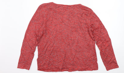 Womens UK Size M TOM TAILOR Red Basic T-Shirt
