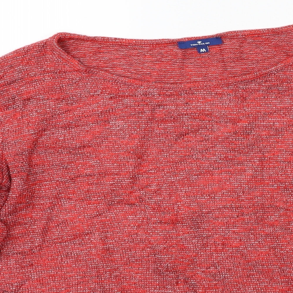 Womens UK Size M TOM TAILOR Red Basic T-Shirt