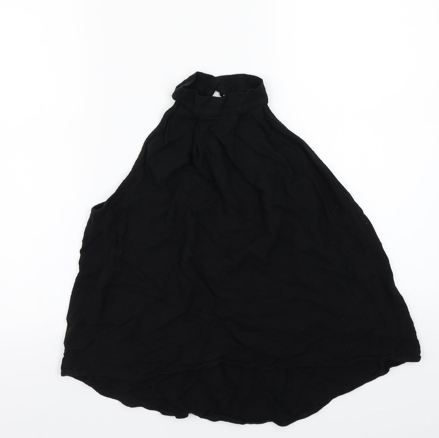 Womens UK Size S Pieces Black Basic T-Shirt