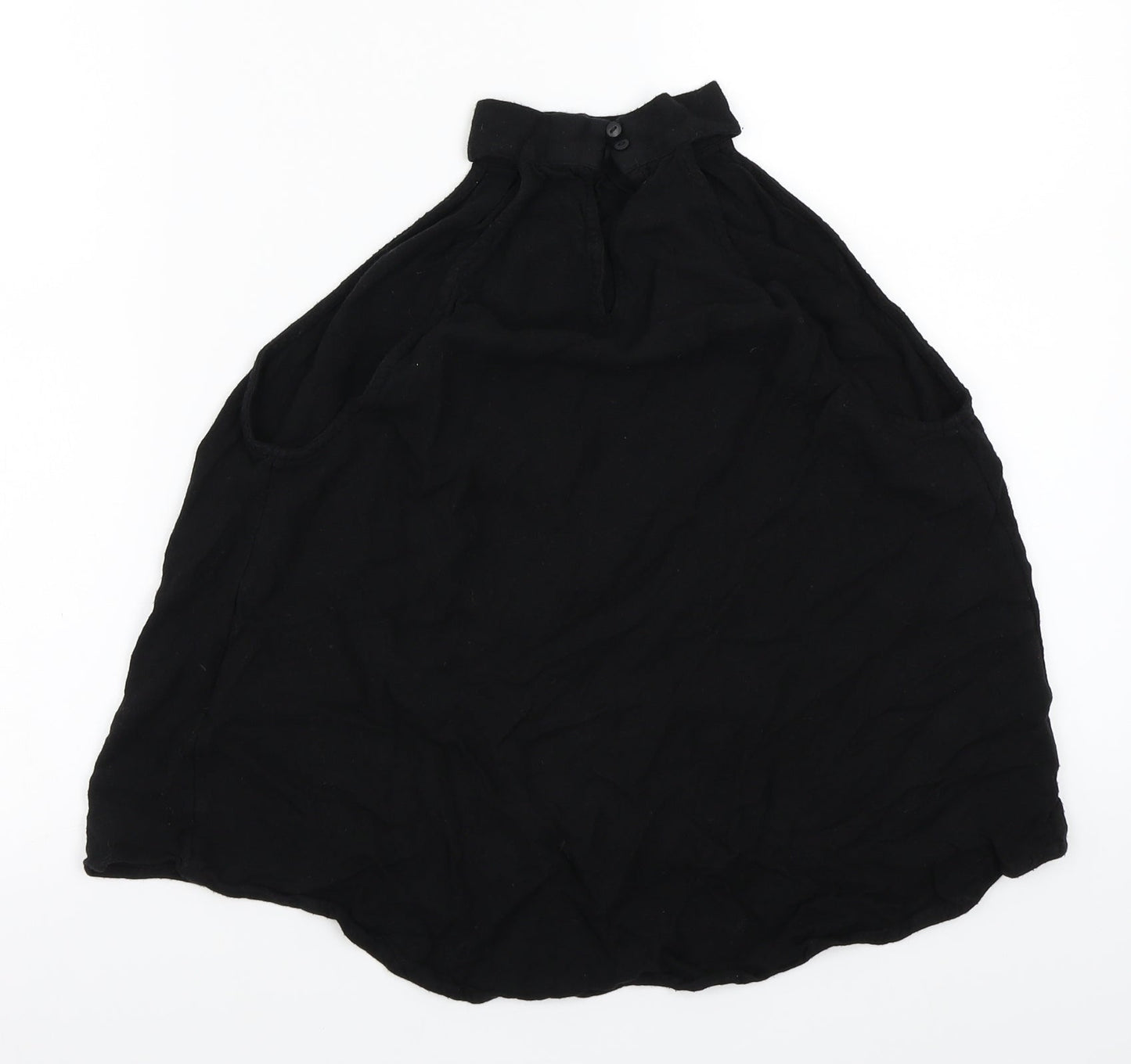 Womens UK Size S Pieces Black Basic T-Shirt