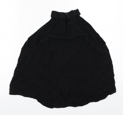 Womens UK Size S Pieces Black Basic T-Shirt