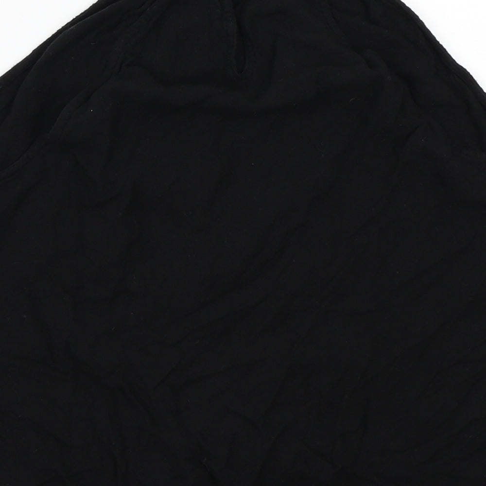 Womens UK Size S Pieces Black Basic T-Shirt
