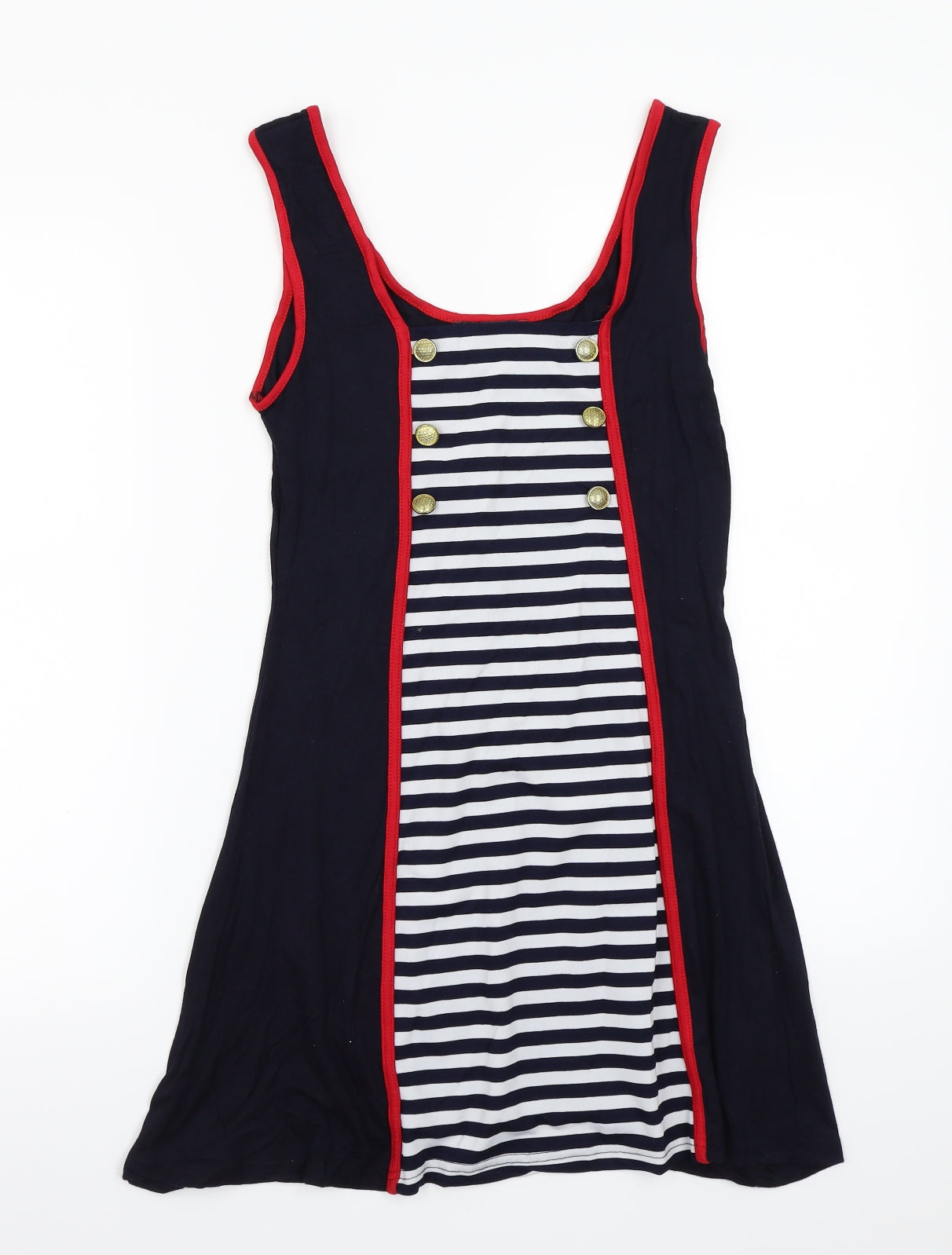 Smoove Womens Blue Striped  A-Line  Size M