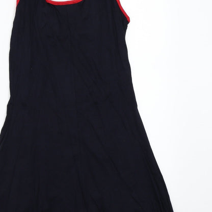 Smoove Womens Blue Striped  A-Line  Size M