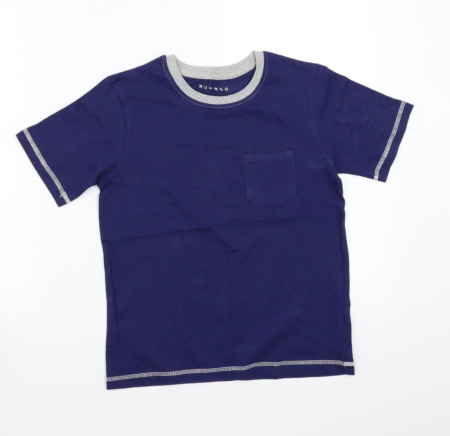 Nutmeg Girls Blue   Basic T-Shirt Size 8-9 Years