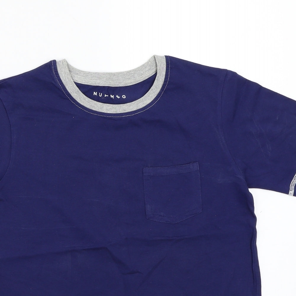 Nutmeg Girls Blue   Basic T-Shirt Size 8-9 Years