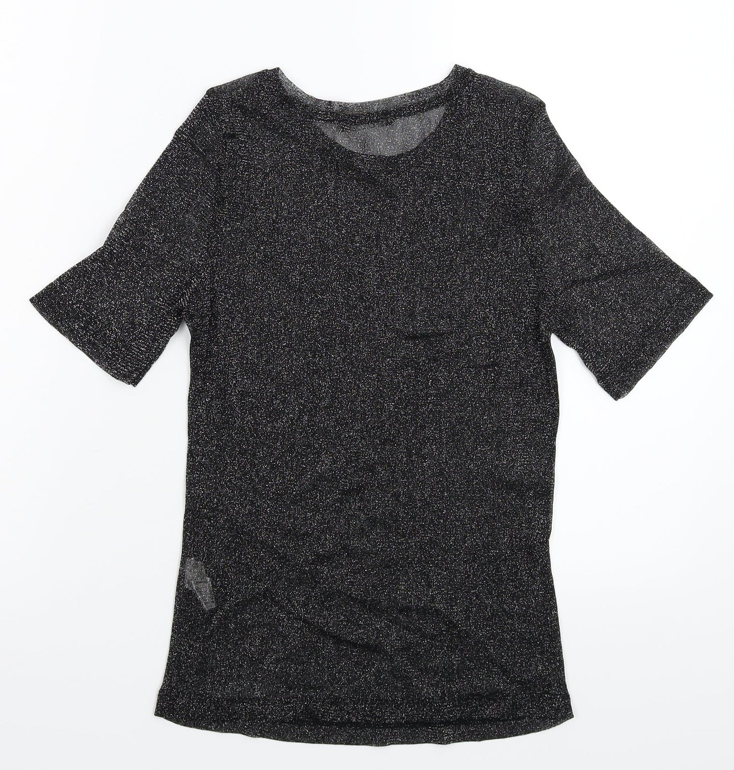 Zara Womens Silver   Basic T-Shirt Size L