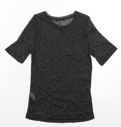 Zara Womens Silver   Basic T-Shirt Size L