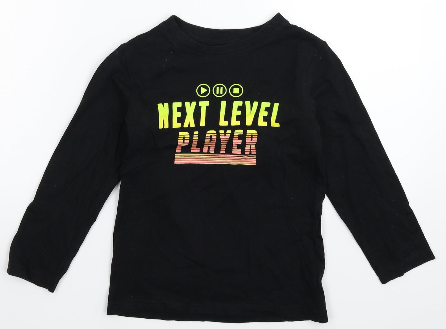 Studio Boys Black   Basic T-Shirt Size 6-7 Years