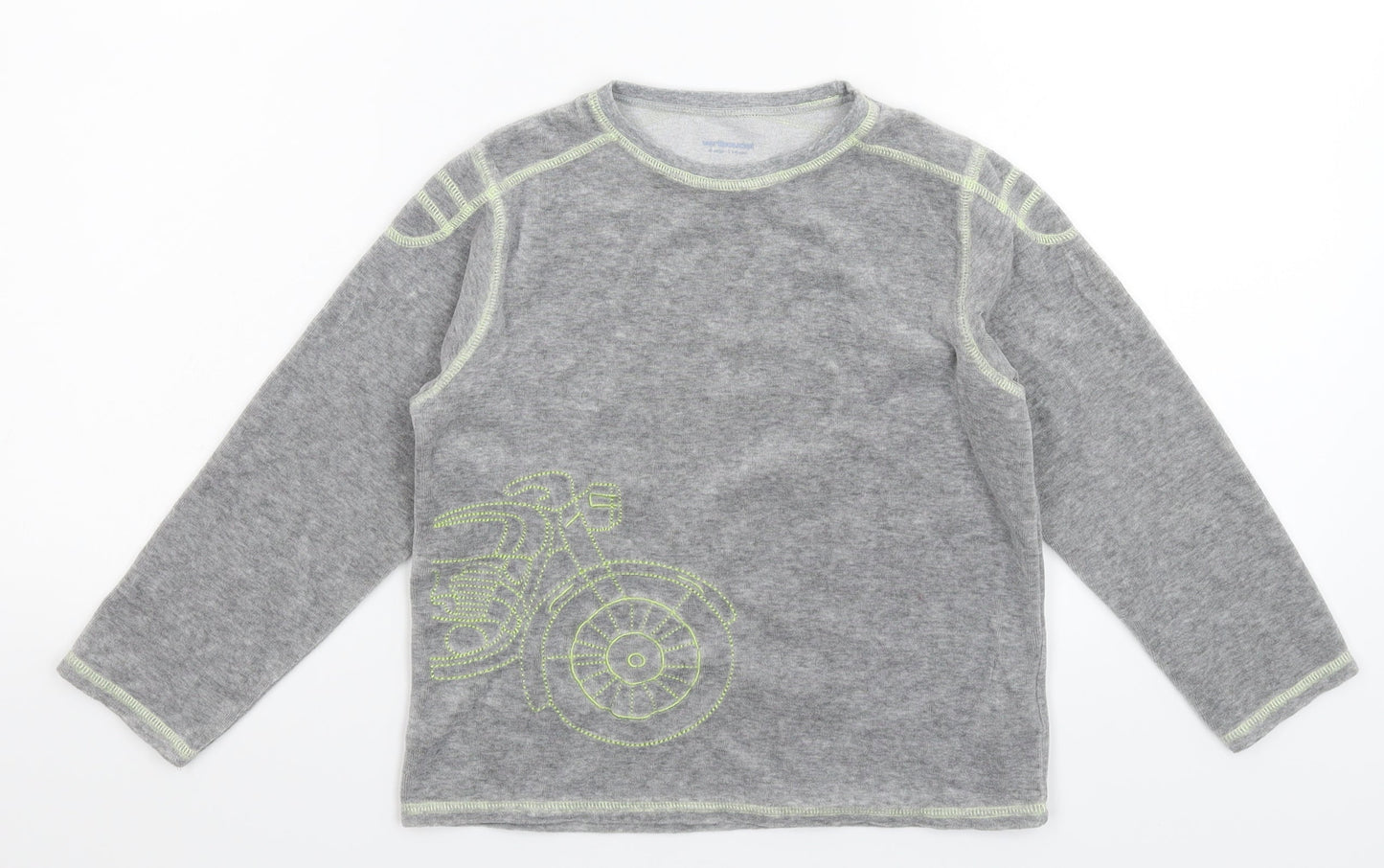Vertbaudet Girls Grey Solid  Top Pyjama Top Size 6 Years