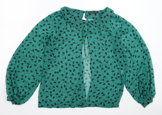 Womens UK Size 10 Atmosphere Green Basic Blouse
