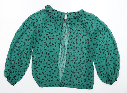 Womens UK Size 10 Atmosphere Green Basic Blouse