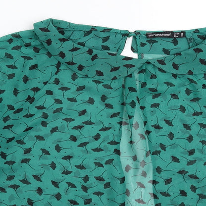 Womens UK Size 10 Atmosphere Green Basic Blouse