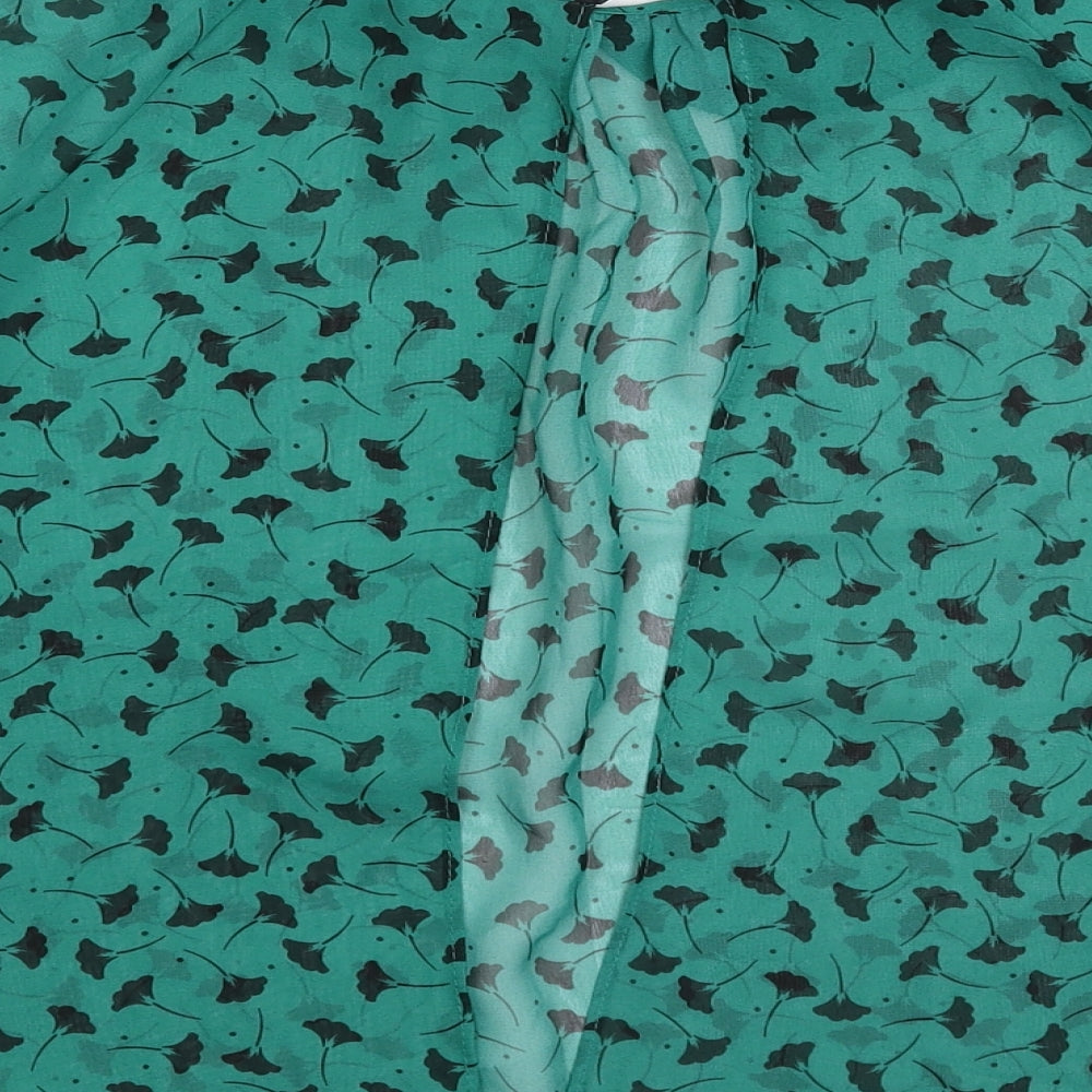 Womens UK Size 10 Atmosphere Green Basic Blouse