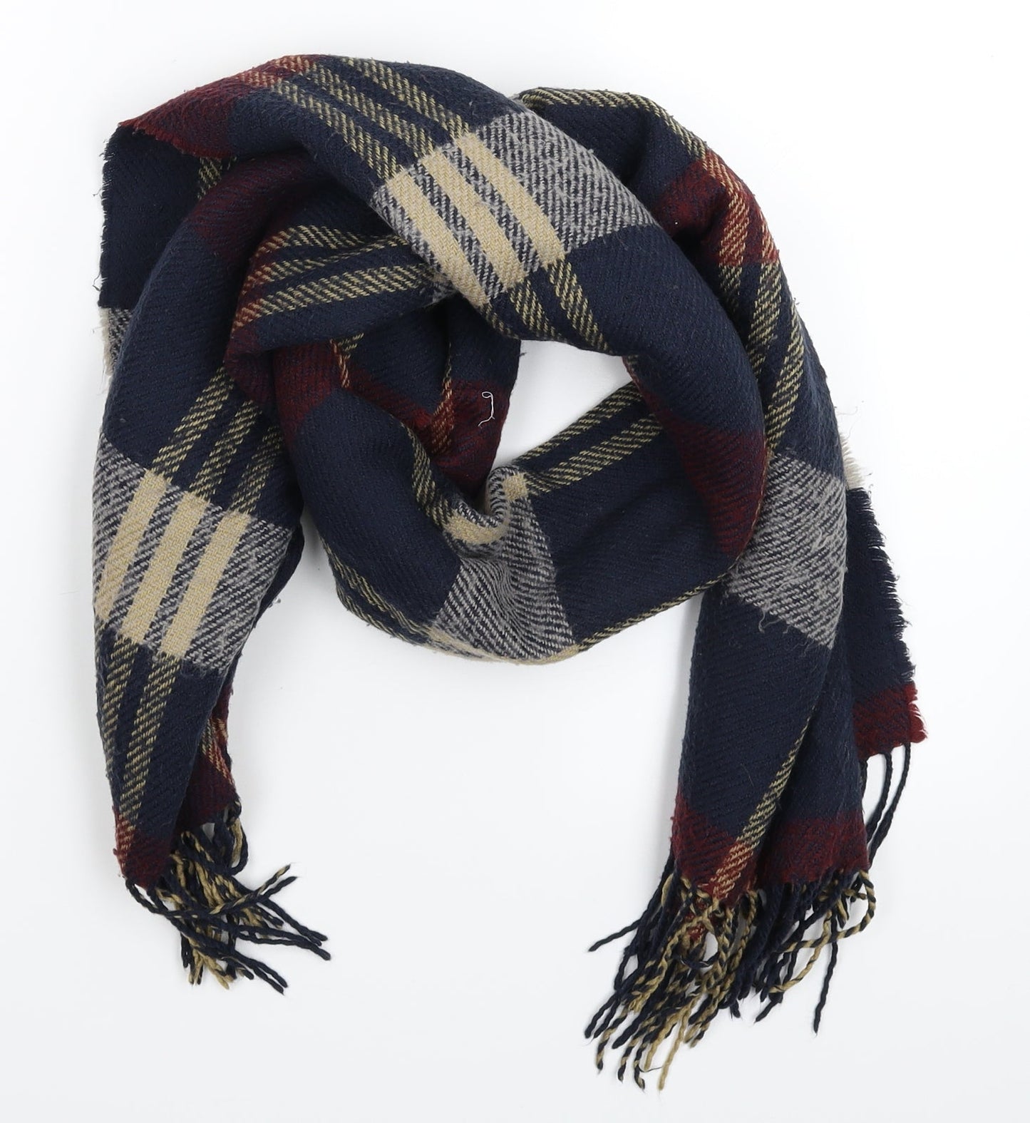 Preworn Unisex Multicoloured Geometric Knit  Scarf