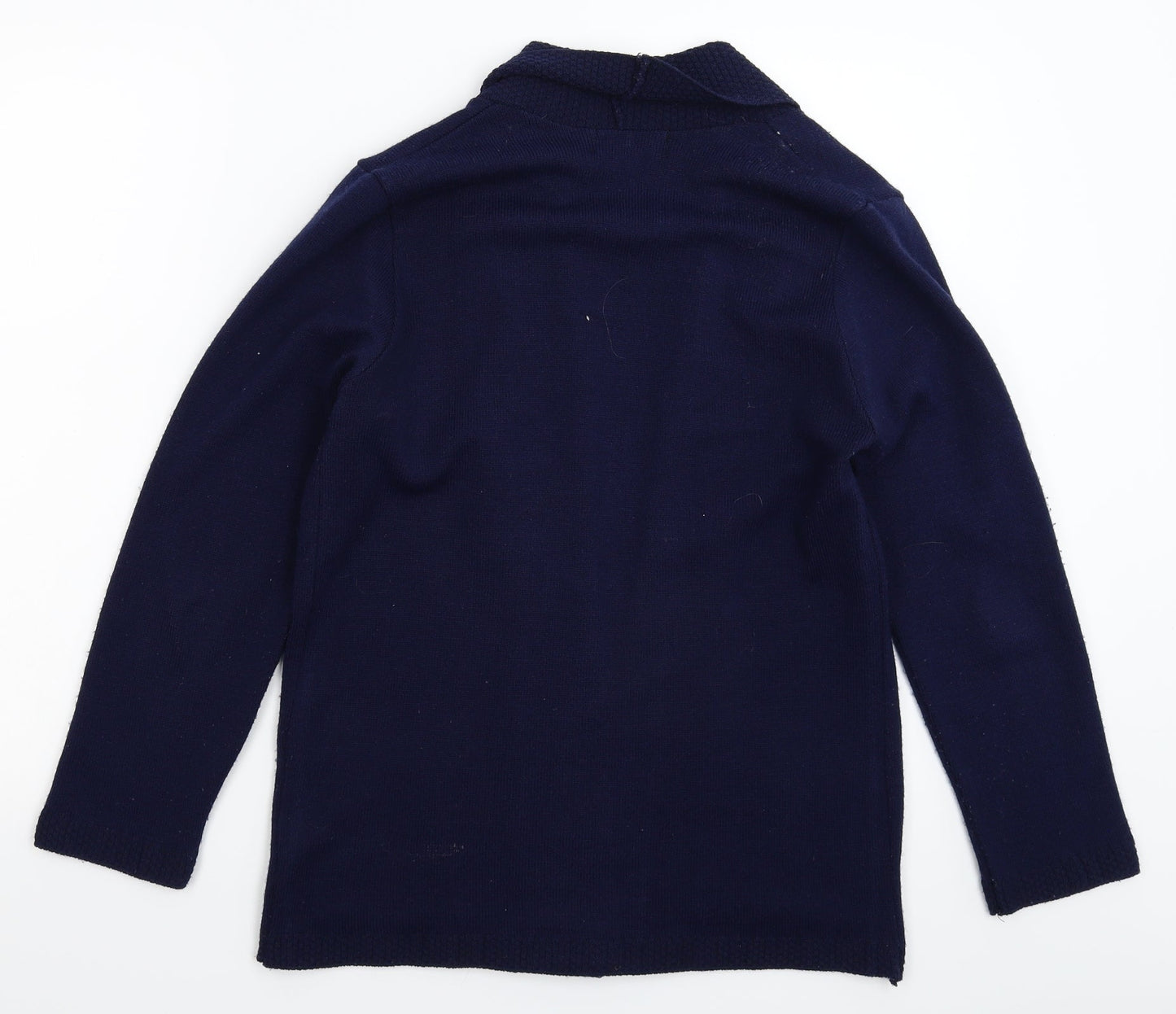Classic Womens Blue  Knit Cardigan Jumper Size M