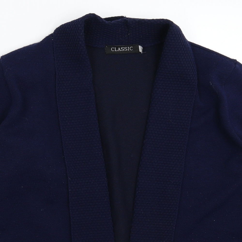 Classic Womens Blue  Knit Cardigan Jumper Size M