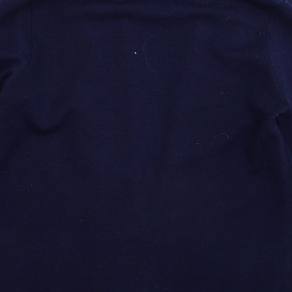 Classic Womens Blue  Knit Cardigan Jumper Size M