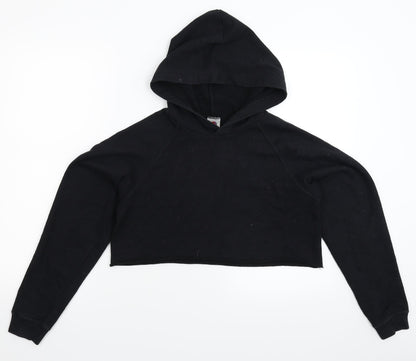 Fruit of the Loom Girls Black   Pullover Hoodie Size 13-14 Years