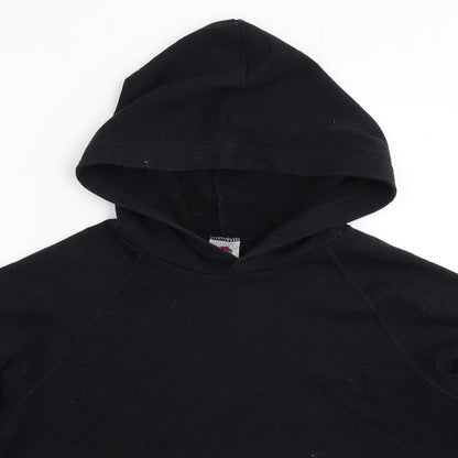Fruit of the Loom Girls Black   Pullover Hoodie Size 13-14 Years