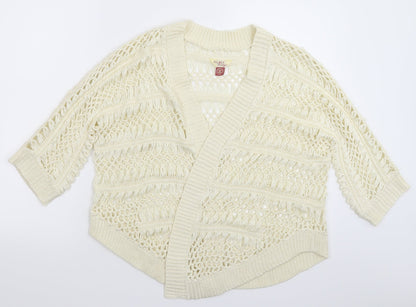 Falmer Womens White  Knit Pullover Jumper Size M