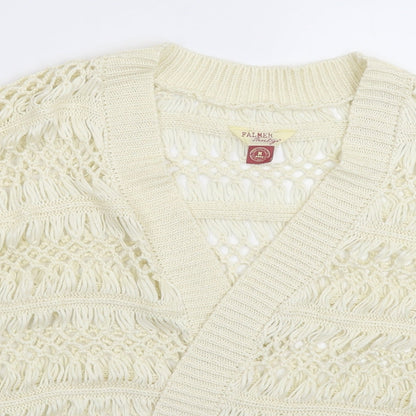 Falmer Womens White  Knit Pullover Jumper Size M