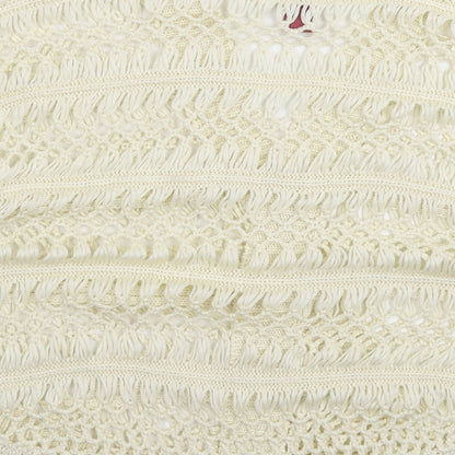 Falmer Womens White  Knit Pullover Jumper Size M