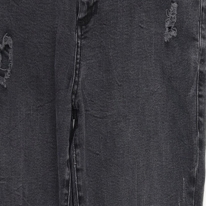 Denim & Co. Womens Grey  Denim Skinny Jeans Size 14 L24 in