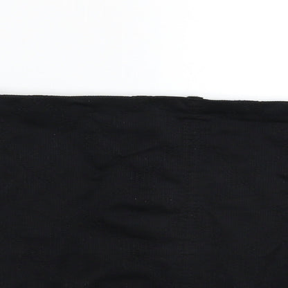 Womens UK Size S Preworn Black Cropped Tank