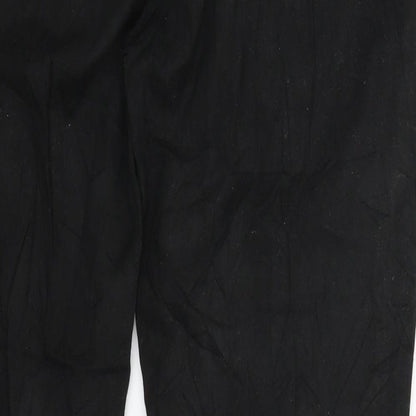 Womens UK Size 2XL Preworn Slim Fit  Black Trousers