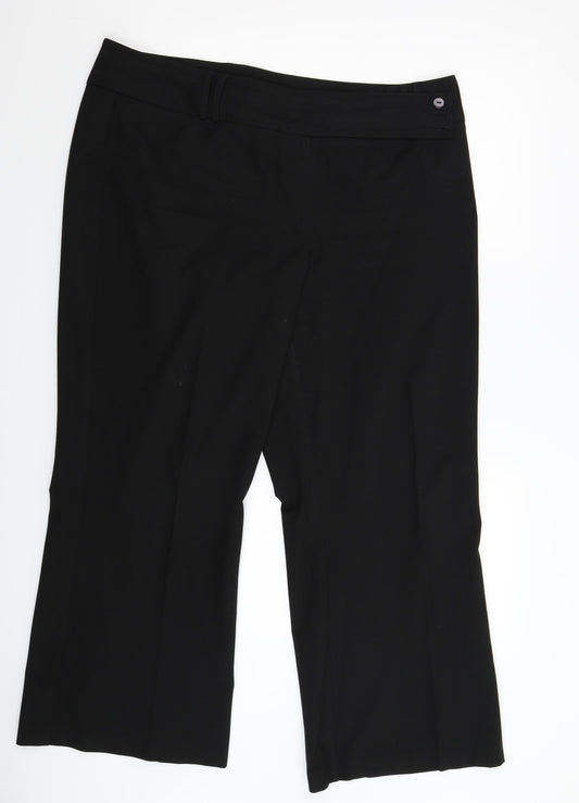 Womens UK Size 18 South Regular Fit  Black Trousers