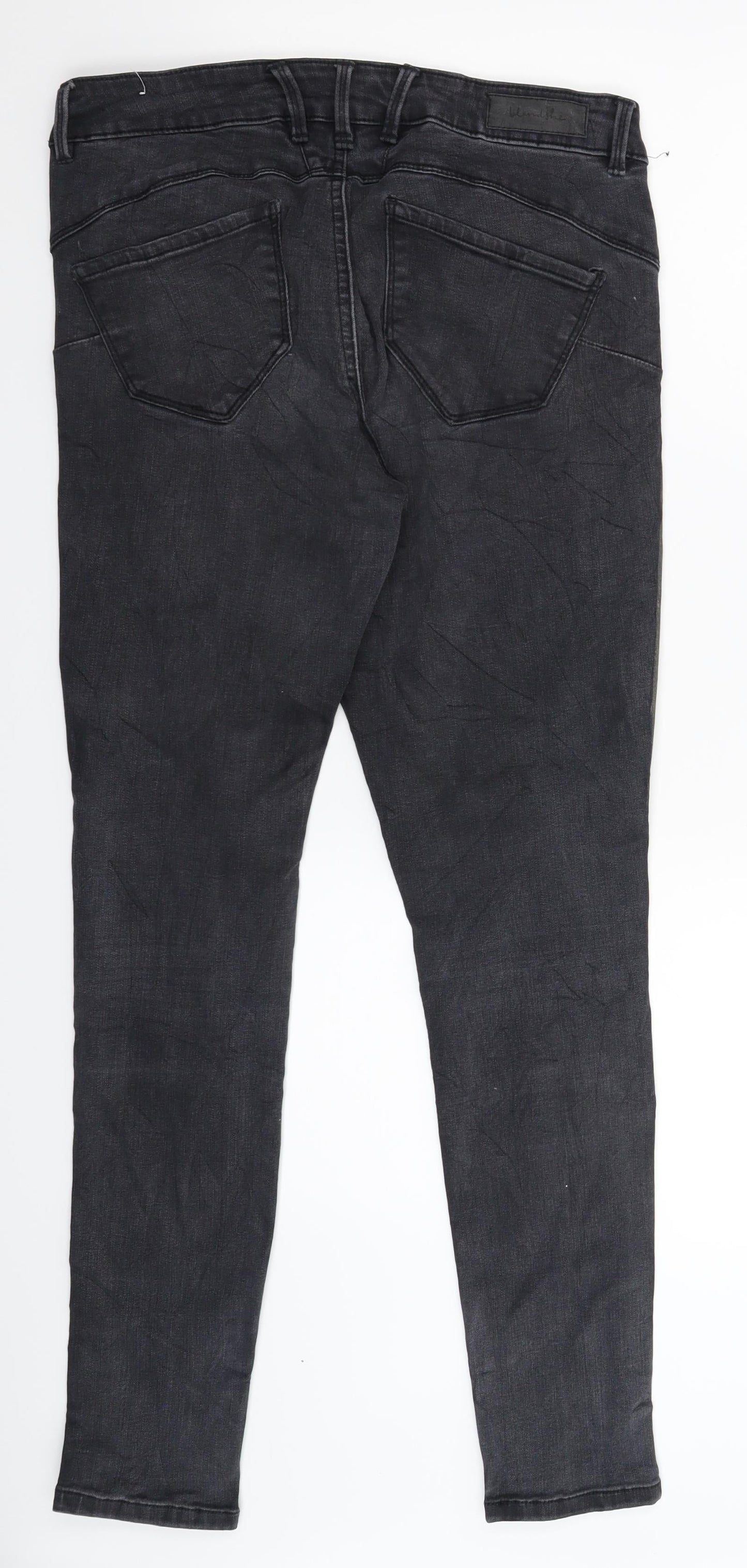 Blend She Womens Grey Striped Denim Skinny Jeans Size 32 in L30 in
