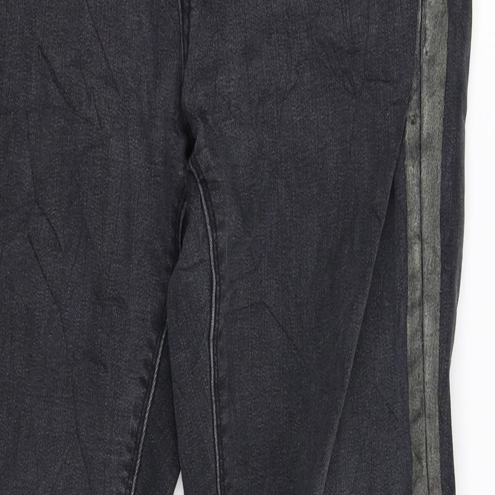 Blend She Womens Grey Striped Denim Skinny Jeans Size 32 in L30 in