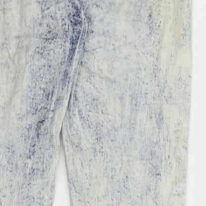 Womens UK Size L Preworn Regular Fit Skinny Blue Jeans
