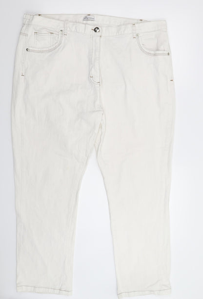 Being Casual Womens White  Denim Straight Jeans Size 42 in L28 in