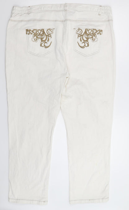 Being Casual Womens White  Denim Straight Jeans Size 42 in L28 in