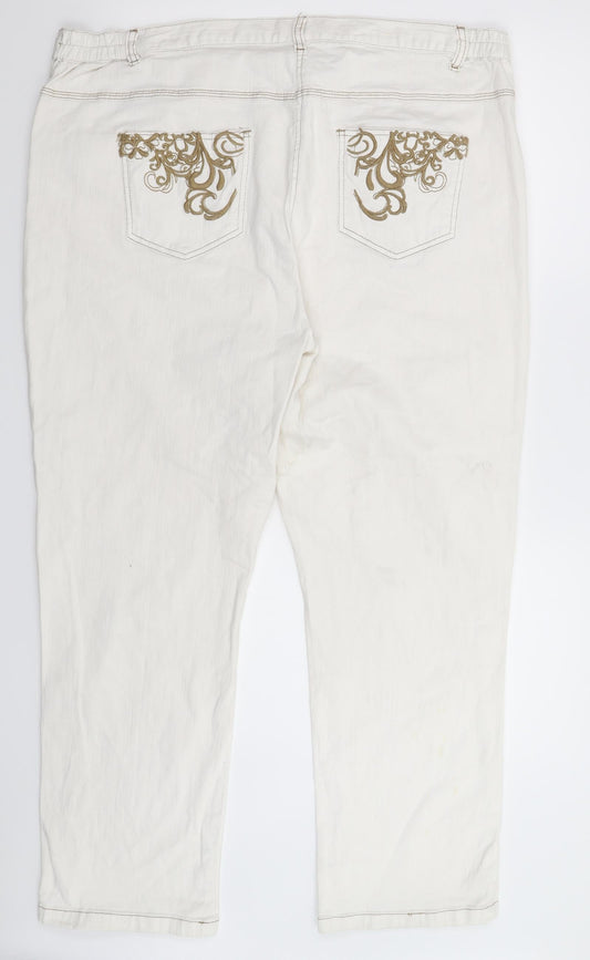 Being Casual Womens White  Denim Straight Jeans Size 42 in L28 in