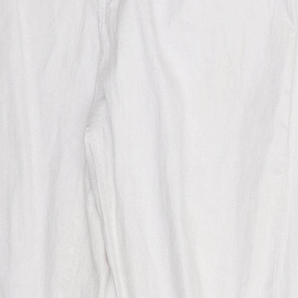 Womens UK Size 3XL Preworn Extra-Slim Fit Skinny White Jeans