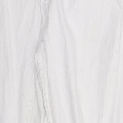 Womens UK Size 3XL Preworn Extra-Slim Fit Skinny White Jeans