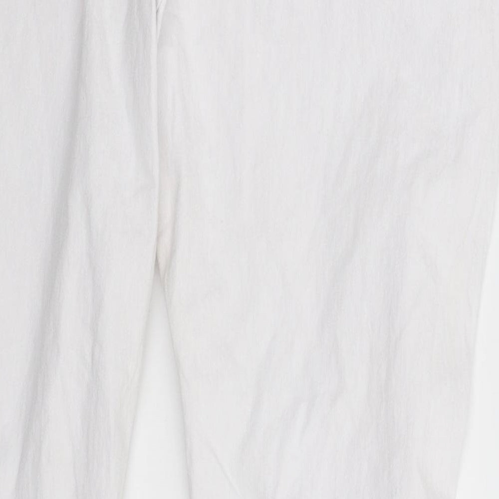 Womens UK Size 3XL Preworn Extra-Slim Fit Skinny White Jeans