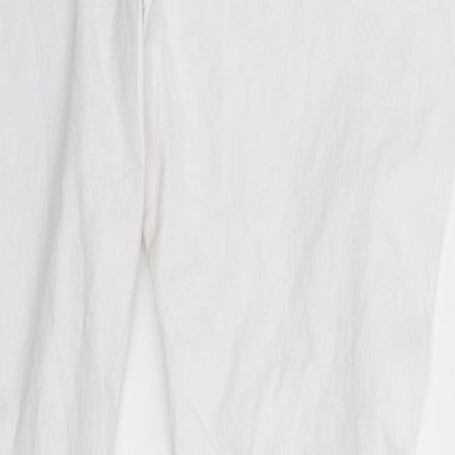Womens UK Size 3XL Preworn Extra-Slim Fit Skinny White Jeans