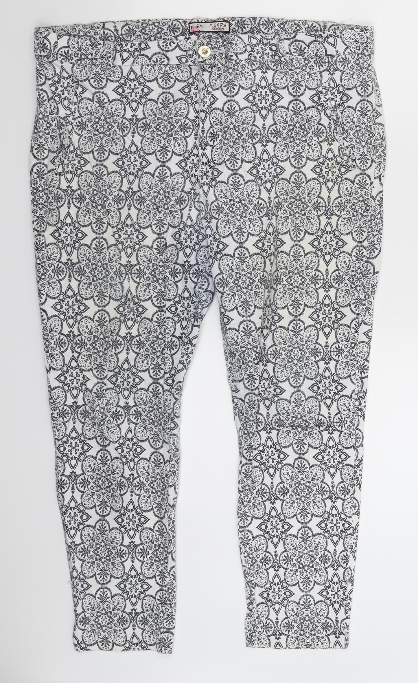 Womens UK Size 38 in Preworn Extra-Slim Fit  White Trousers