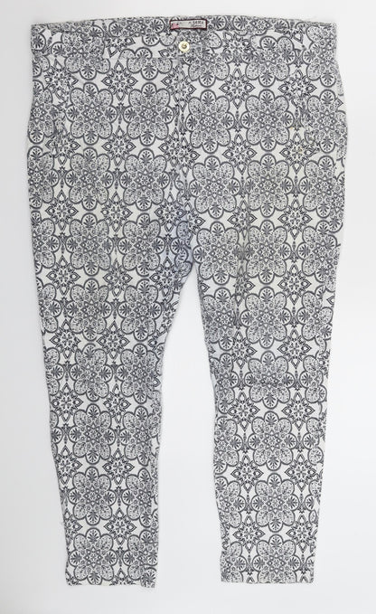 Womens UK Size 38 in Preworn Extra-Slim Fit  White Trousers