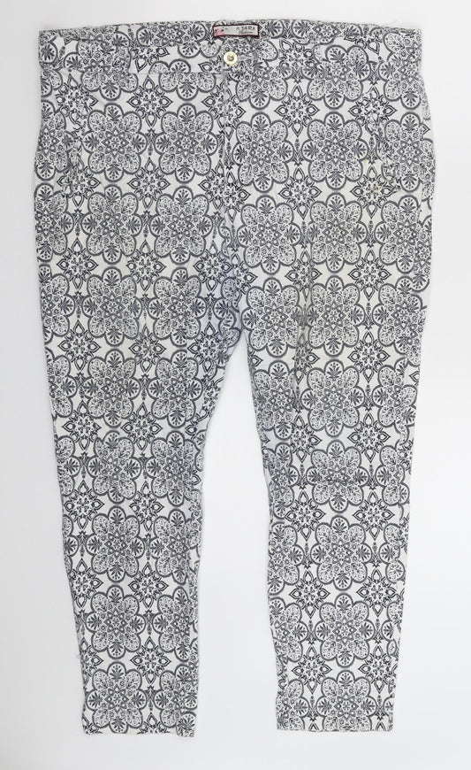 Womens UK Size 38 in Preworn Extra-Slim Fit  White Trousers